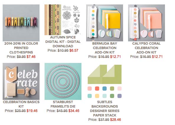stampin up weekly specials australia