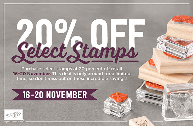 20% Off Select Stamps