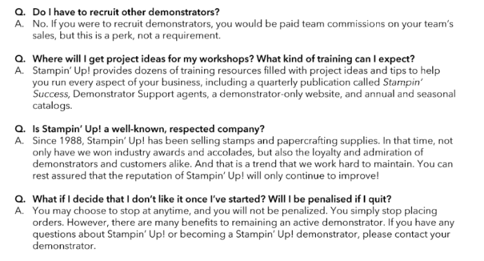 FAQ's About Becoming a Demonstrator