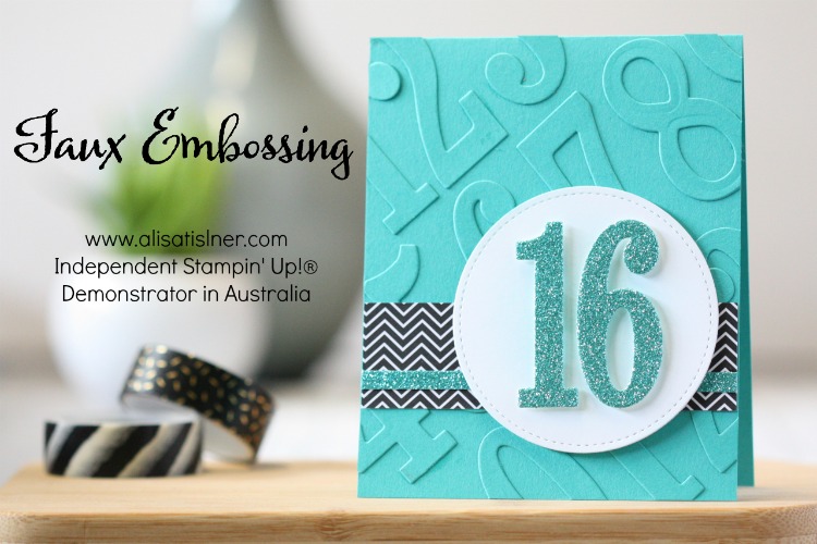 Faux dry Embossing
