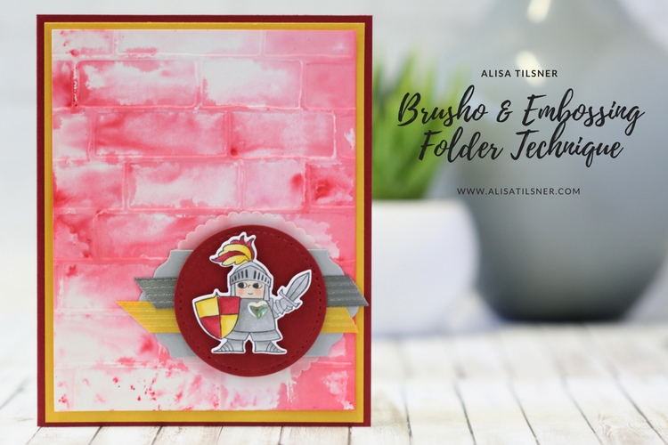 Brusho Embossing Folder Technique