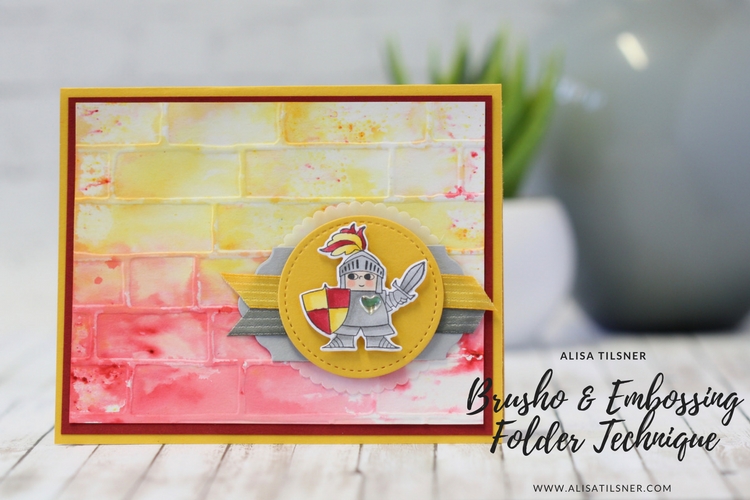 Brusho Embossing Folder Technique