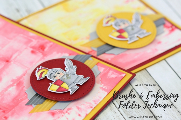 Brusho Embossing Folder Technique