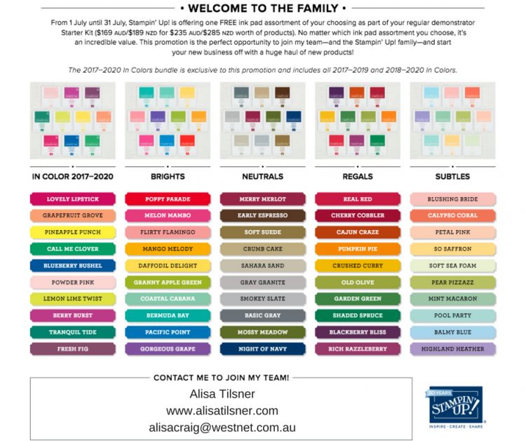 Get a Colour Family of InkPads FREE