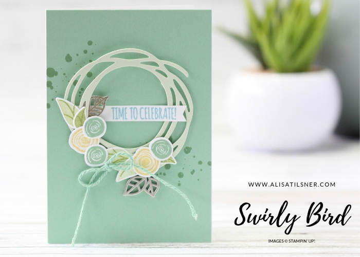 Swirly Bird Note Card