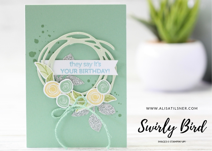 Swirly Bird Note Card