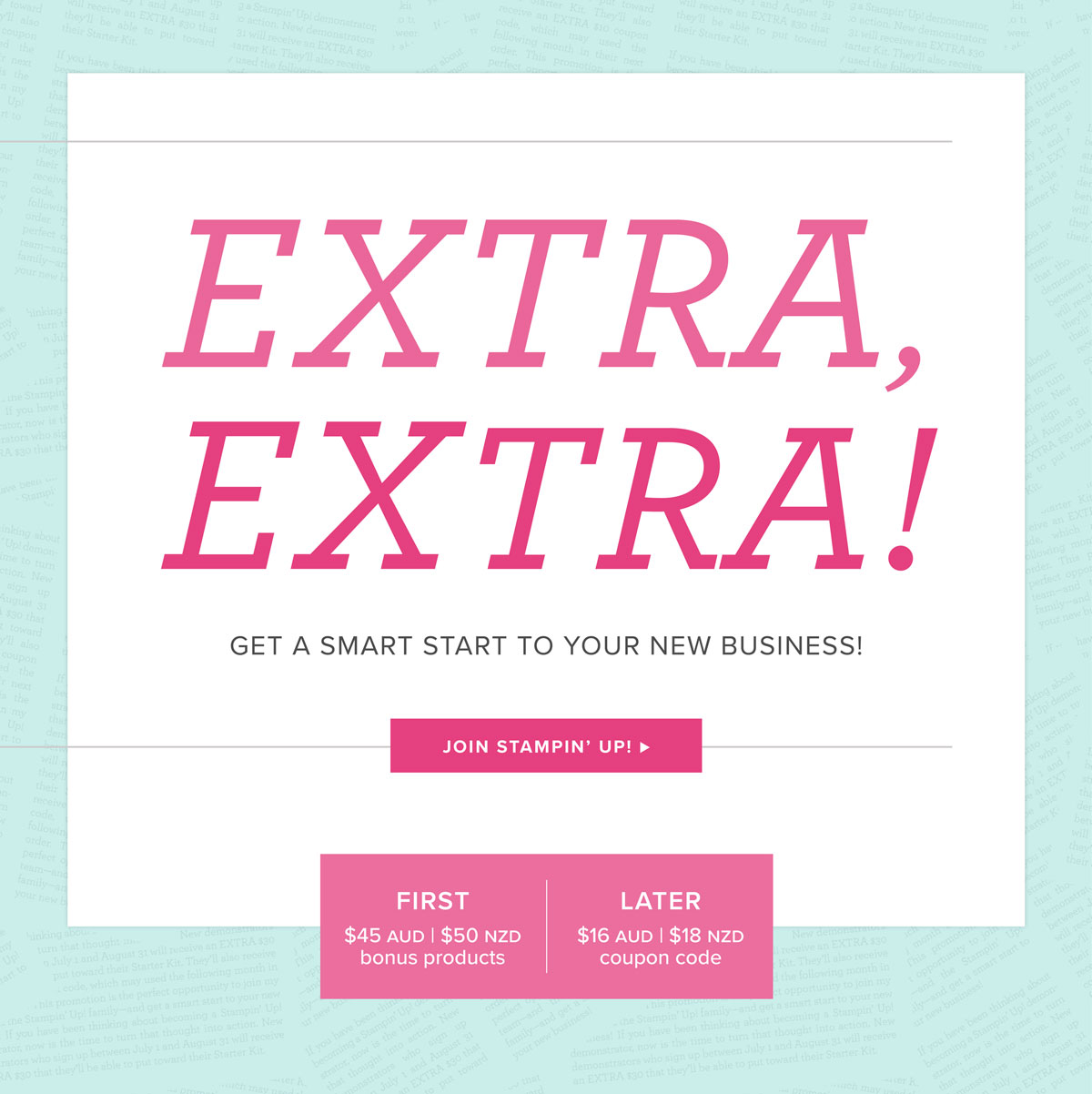 July Bonus Days and Extra Extra Promotion!!