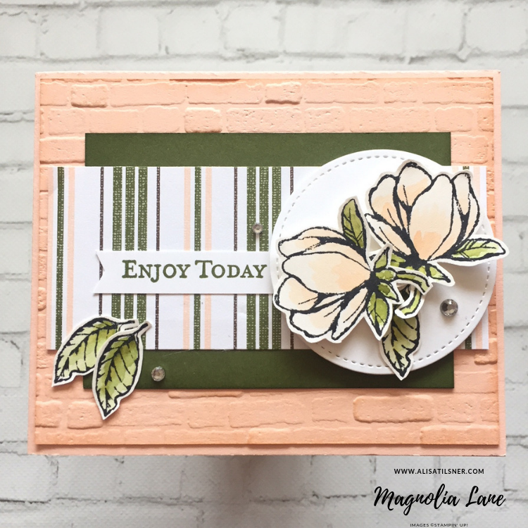 Stampin’ Up! Good Morning Magnolia coloured with Inks
