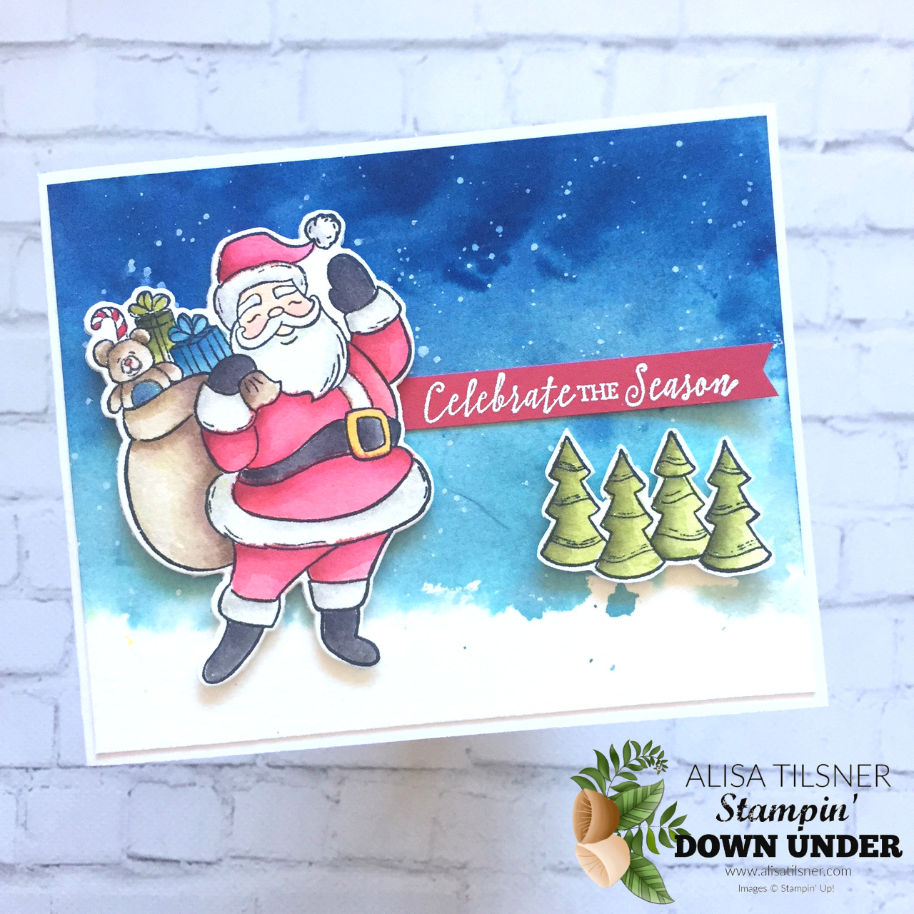 Stampin’ Down Under Watercolour Background Hop