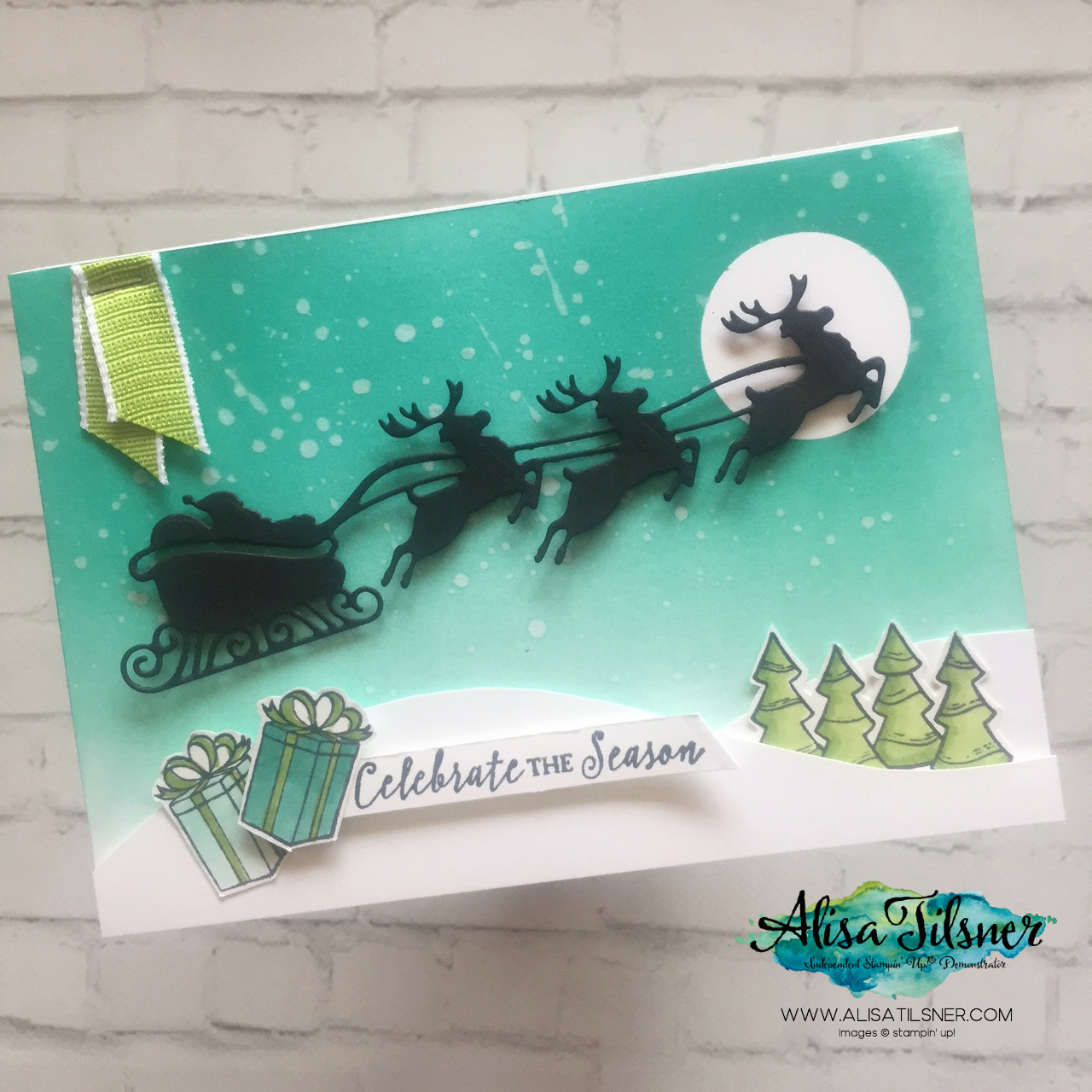 Ink Blending Holly Jolly Christmas Card Video