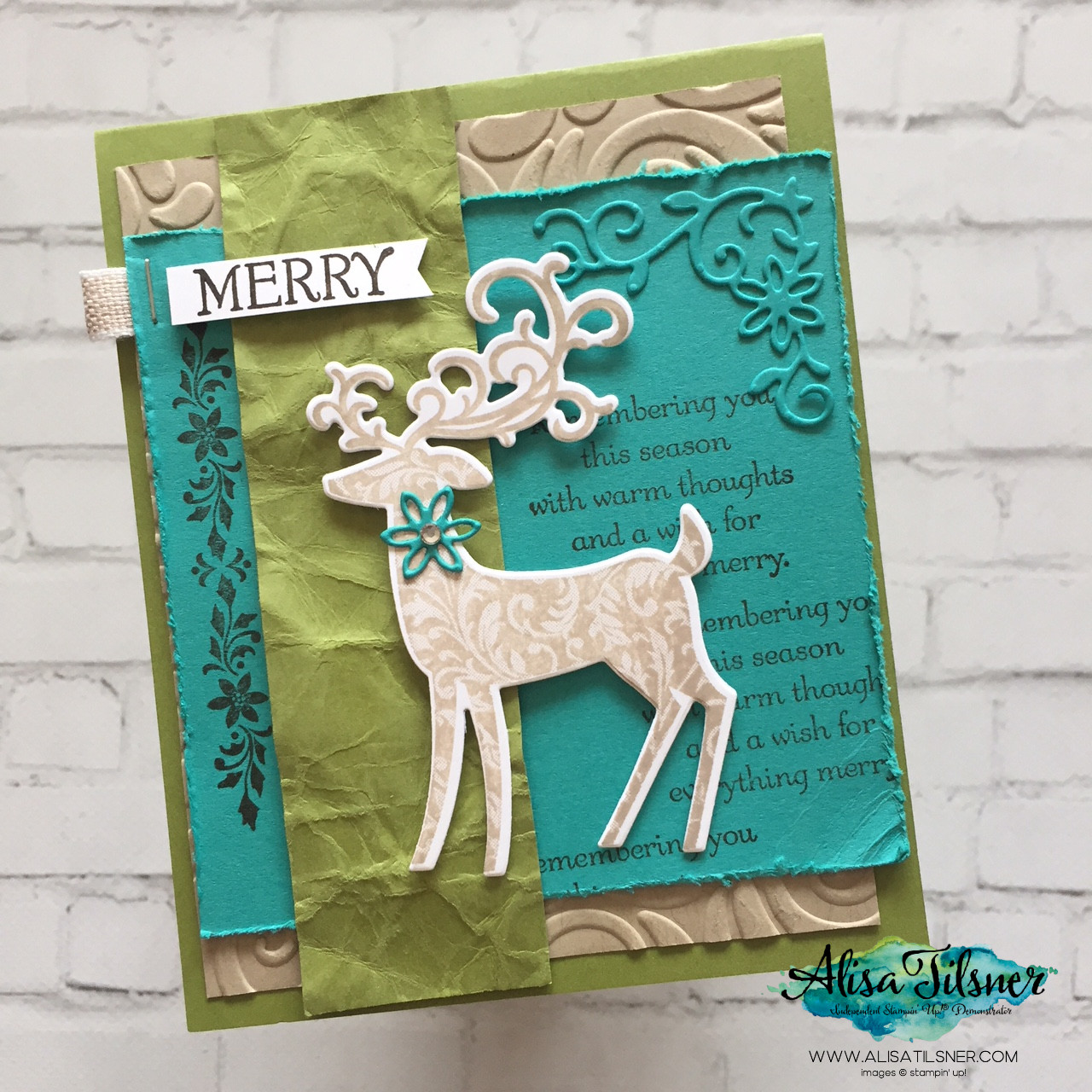 Dashing Deer Card from Annual Catalogue with Video