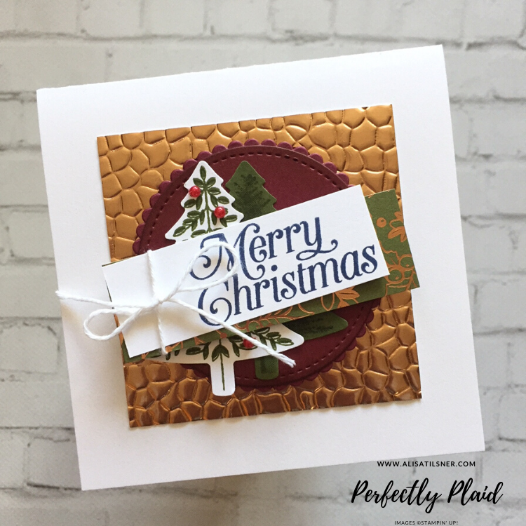 Perfectly Plaid Stamp Set and Punch by Stampin' Up! Card created by Alisa Tilsner