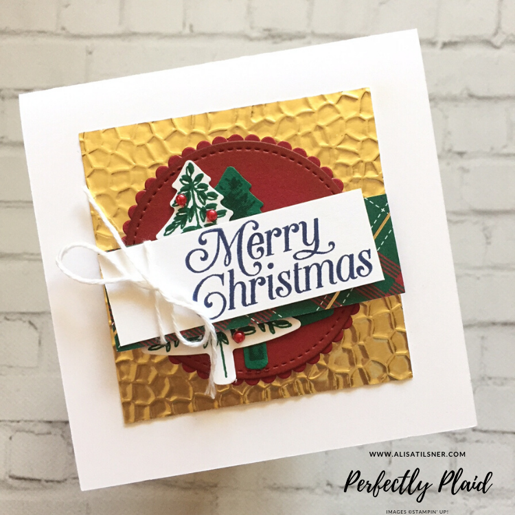 Perfectly Plaid Stamp Set and Punch by Stampin' Up! Card created by Alisa Tilsner