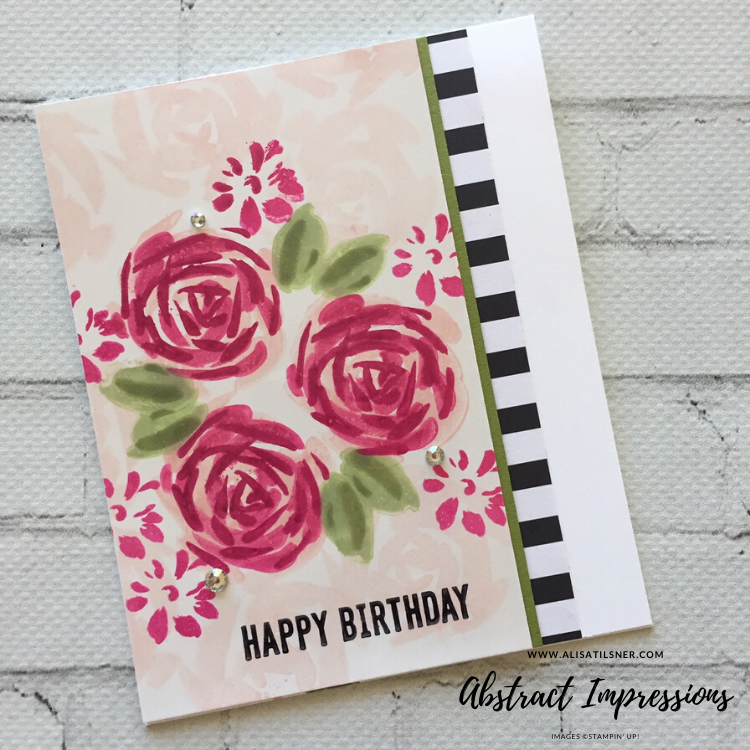 Stampin' Up! Abstract Impressions Birthday Cards created by Alisa Tilsner.
