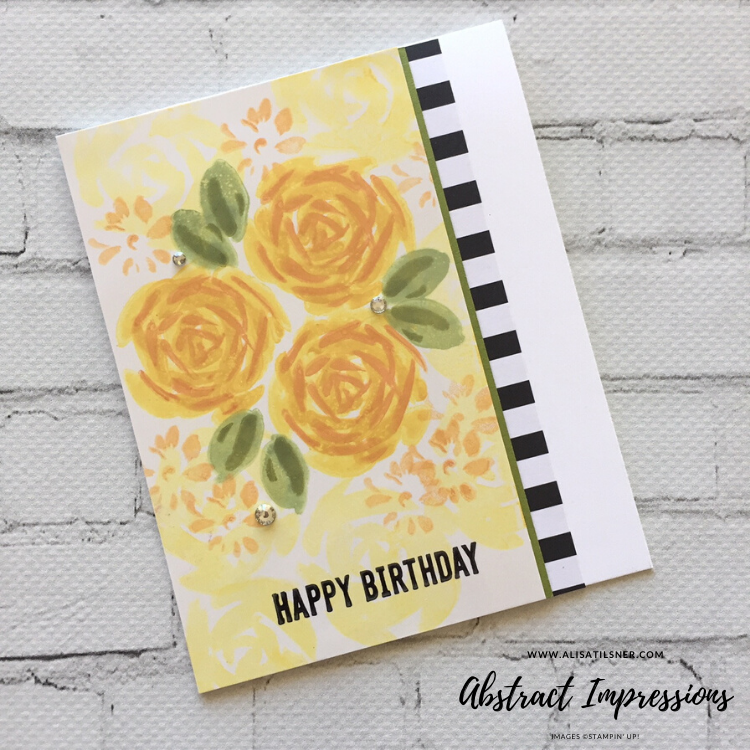 Stampin' Up! Abstract Impressions Birthday Cards created by Alisa Tilsner.