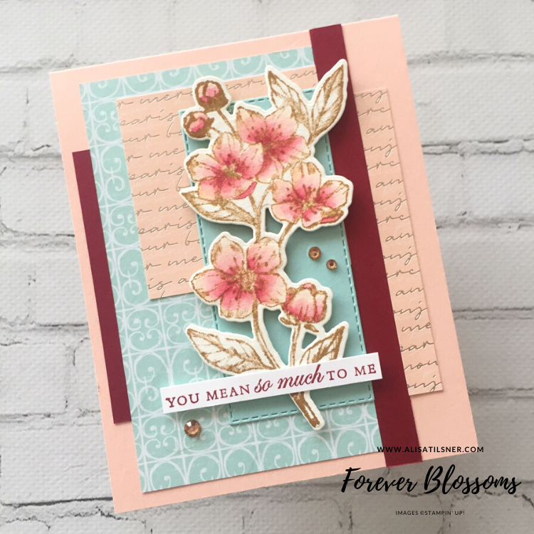 Farewell Parisian Blossoms DSP!! The DSP is on the retiring list, grab it while stocks last! Card by Alisa Tilsner - Independent Stampin' Up! Demonstrator in Australia.