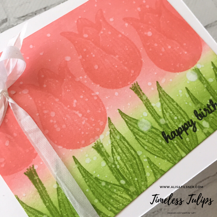 Stampin’ Up! Timeless Tulips Ink Blended Card