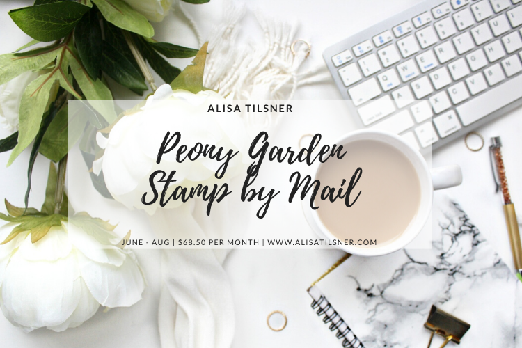 Peony Garden Stamp by Mail