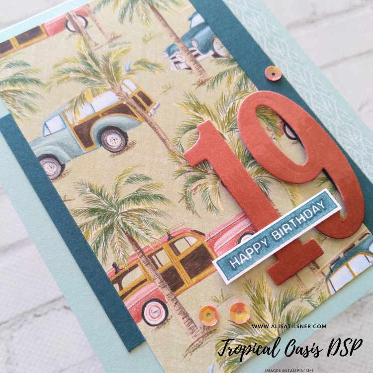 Tropical Oasis Designer Series Paper - retiring soon. Perfect for teenage boys!! Card by Alisa Tilsner