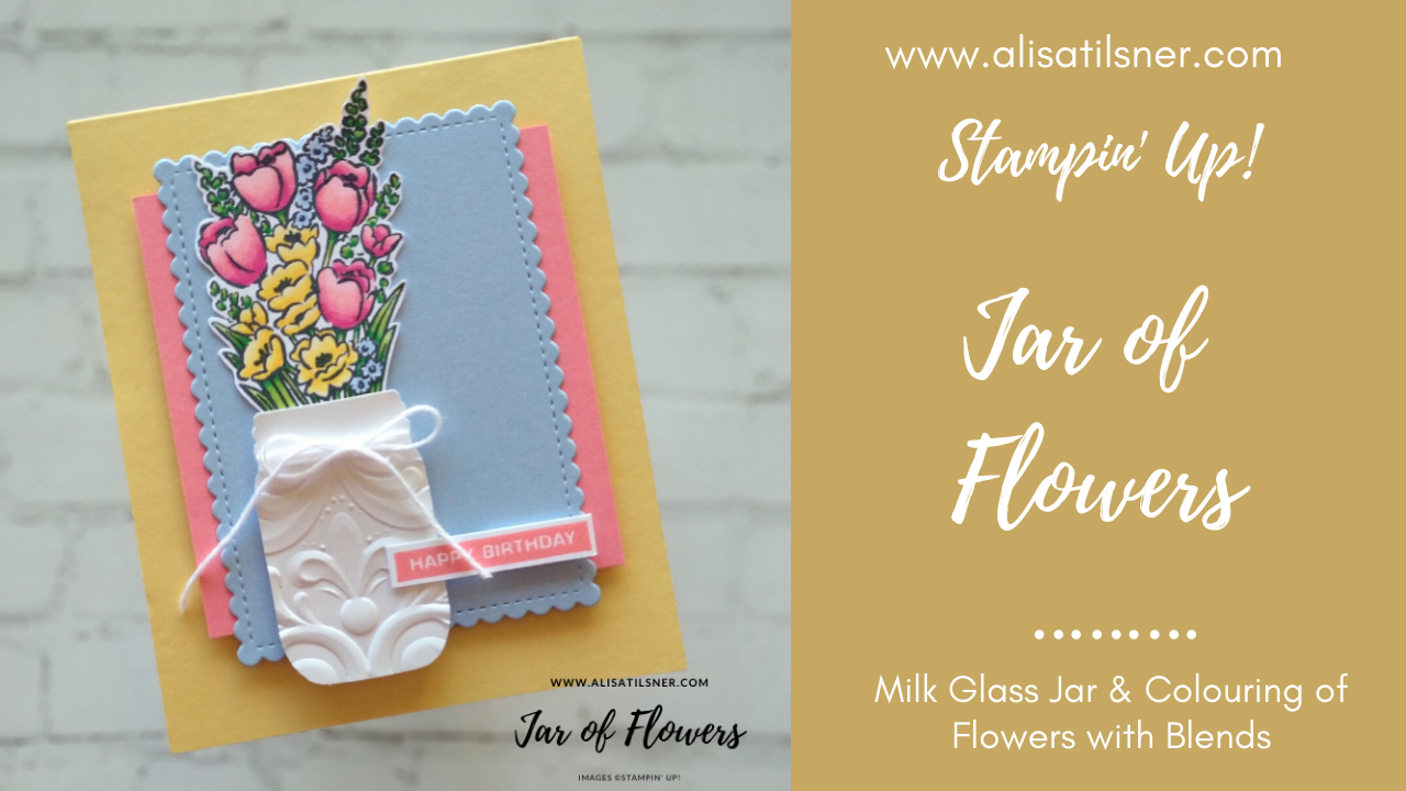 Jar of Flowers Colouring and Milk Glass Video