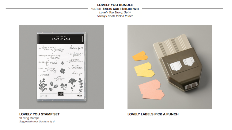 Bundle Focus - Lovely You.
Check out 3 Cards with recipes on my blog.