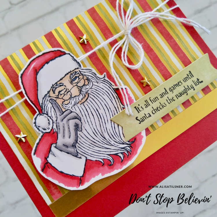 Don’t Stop Believin’ Santa Card