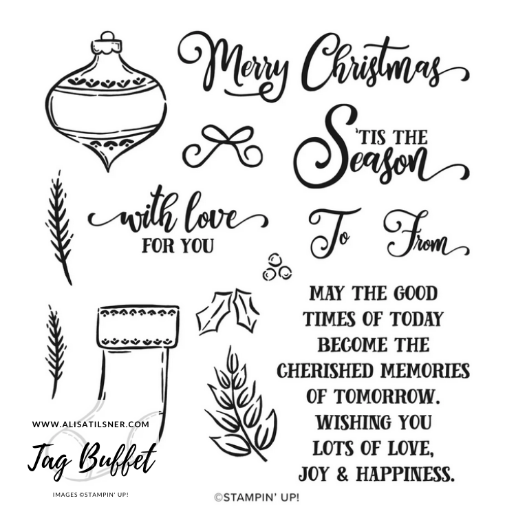 Tag Buffet Stamp Set by Stampin' Up!. Available from Alisa Tilsner, Australian Stampin Up Demo