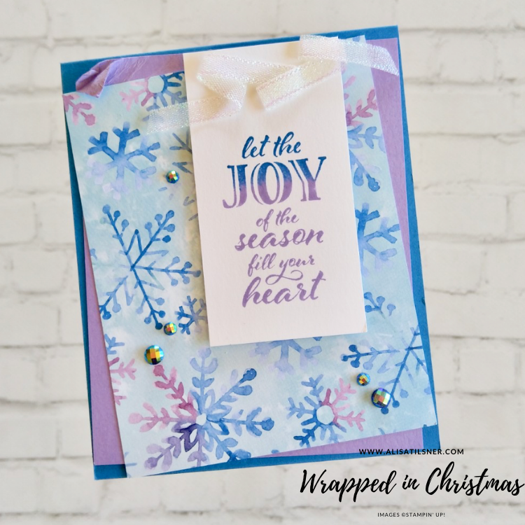 Wrapped in Christmas teamed up with Snowflake Splendor Paper to create quick and easy Christmas Cards