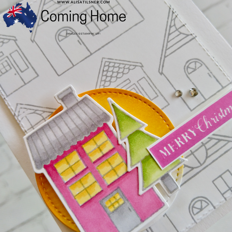 Fun, Bright Christmas Card featuring Coming Home Bundle