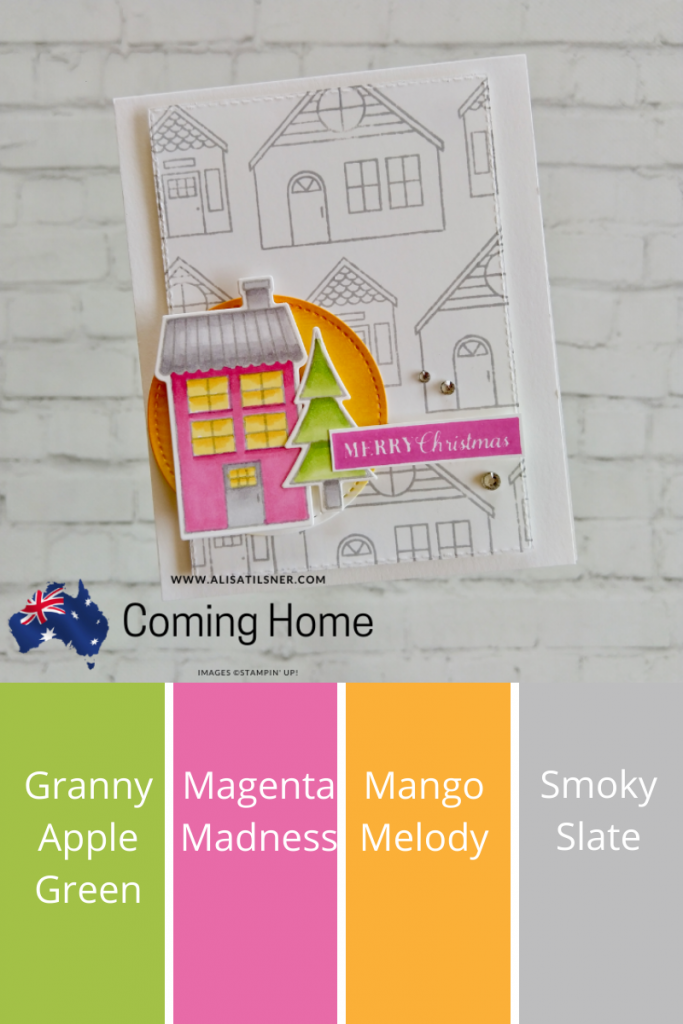 Fun, Bright Christmas Card featuring Coming Home Bundle