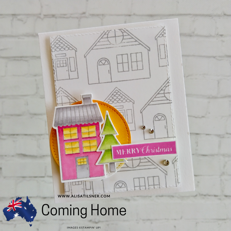 Fun, Bright Christmas Card featuring Coming Home Bundle
