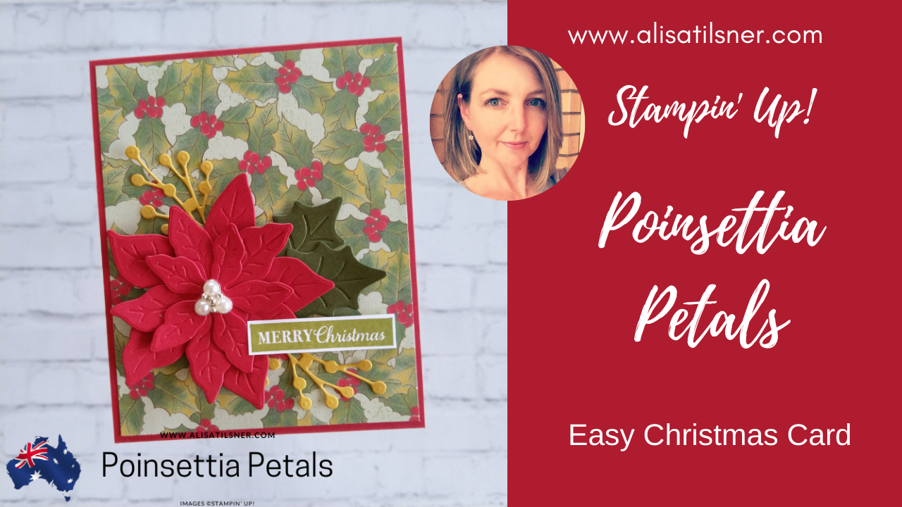 Video of Stampin' Up! Poinsettia Christmas Card