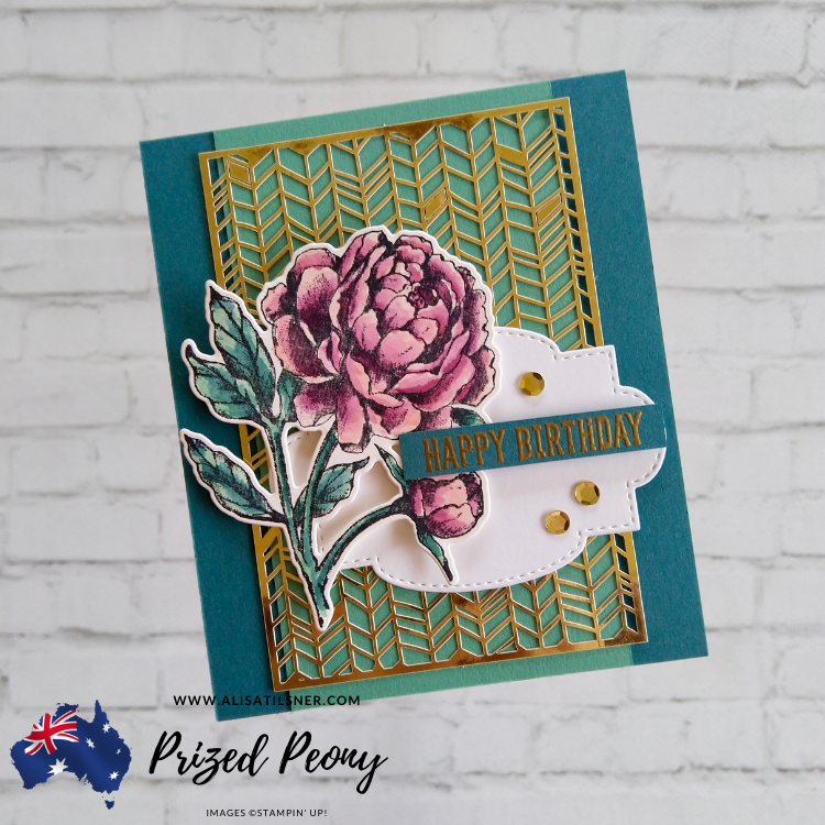 Stampin' Up! Prized Peony Birthday Card