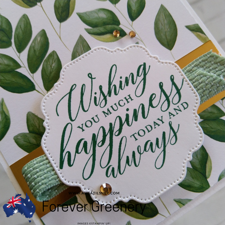 Birthday Card Featuring Forever Greenery DSP