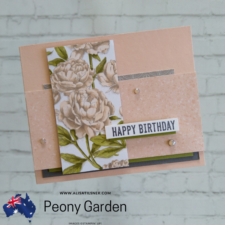 Peony Garden DSP Birthday Card