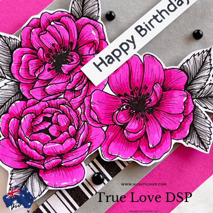 Colouring the Stampin’ Up! True Love DSP