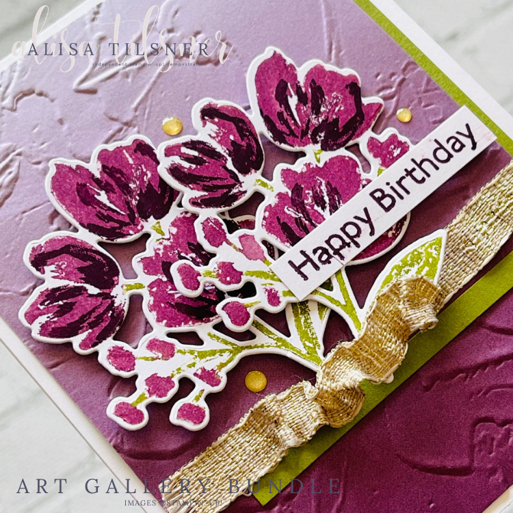 Painted Texture 3D Embossing Folder on Ombre Paper
