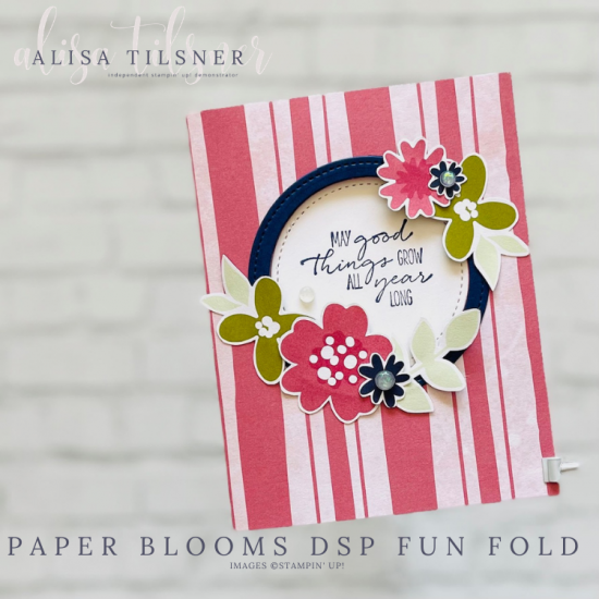 Fun Fold Card using Stampin' Up! Designer Series Paper - Alisa Tilsner