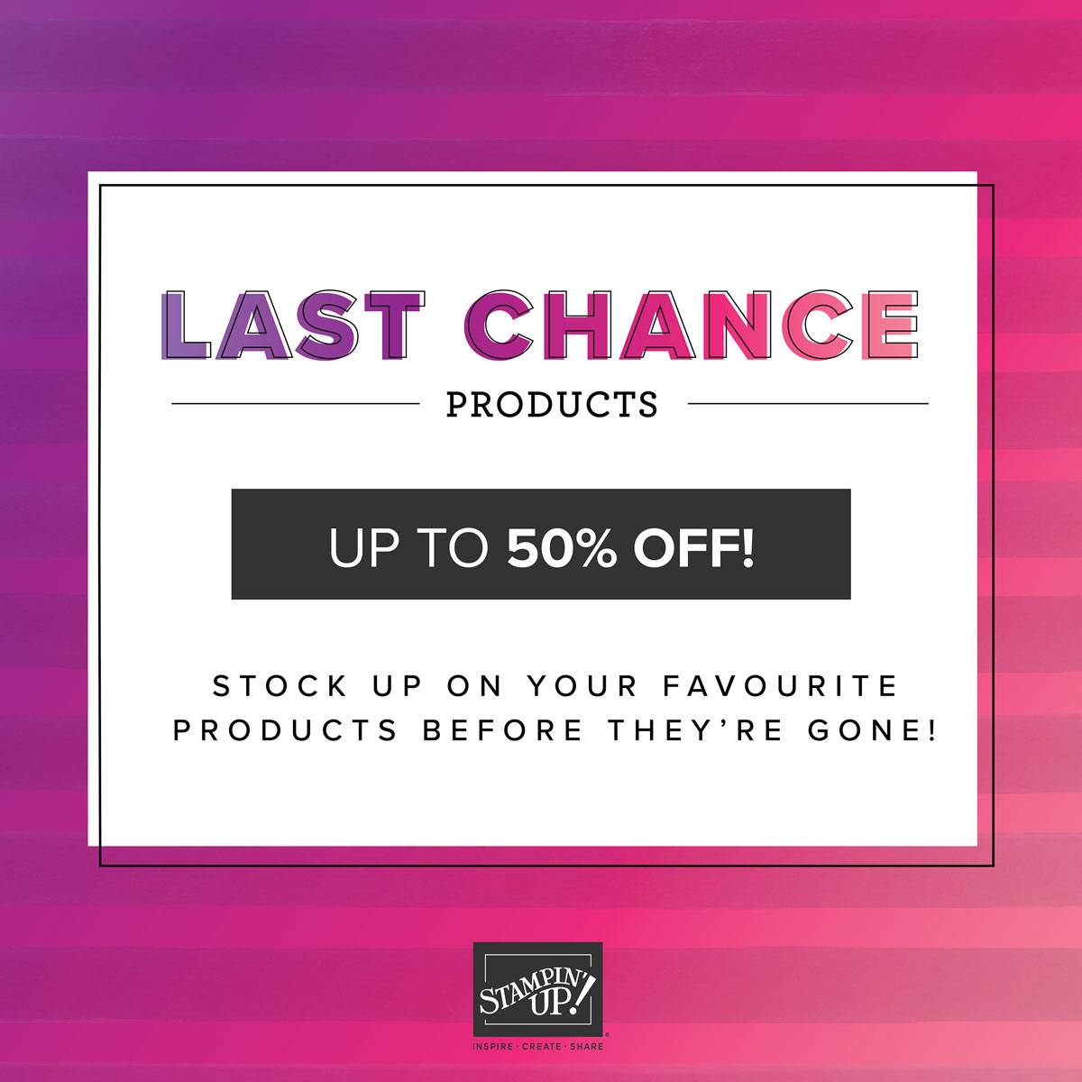Last Chance Sale on Retiring Mini Catalogue Items