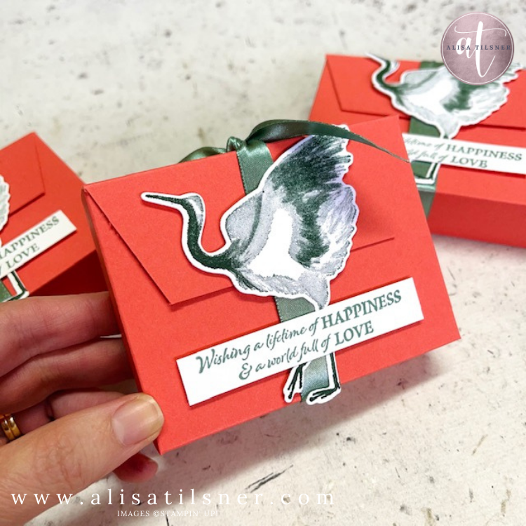 Create a small gift box with Crane of Fortune Bundle