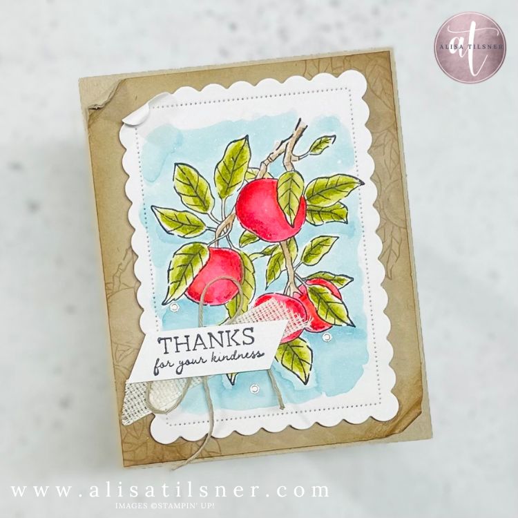 Watercolour Stampin Up Apple Harvest Set