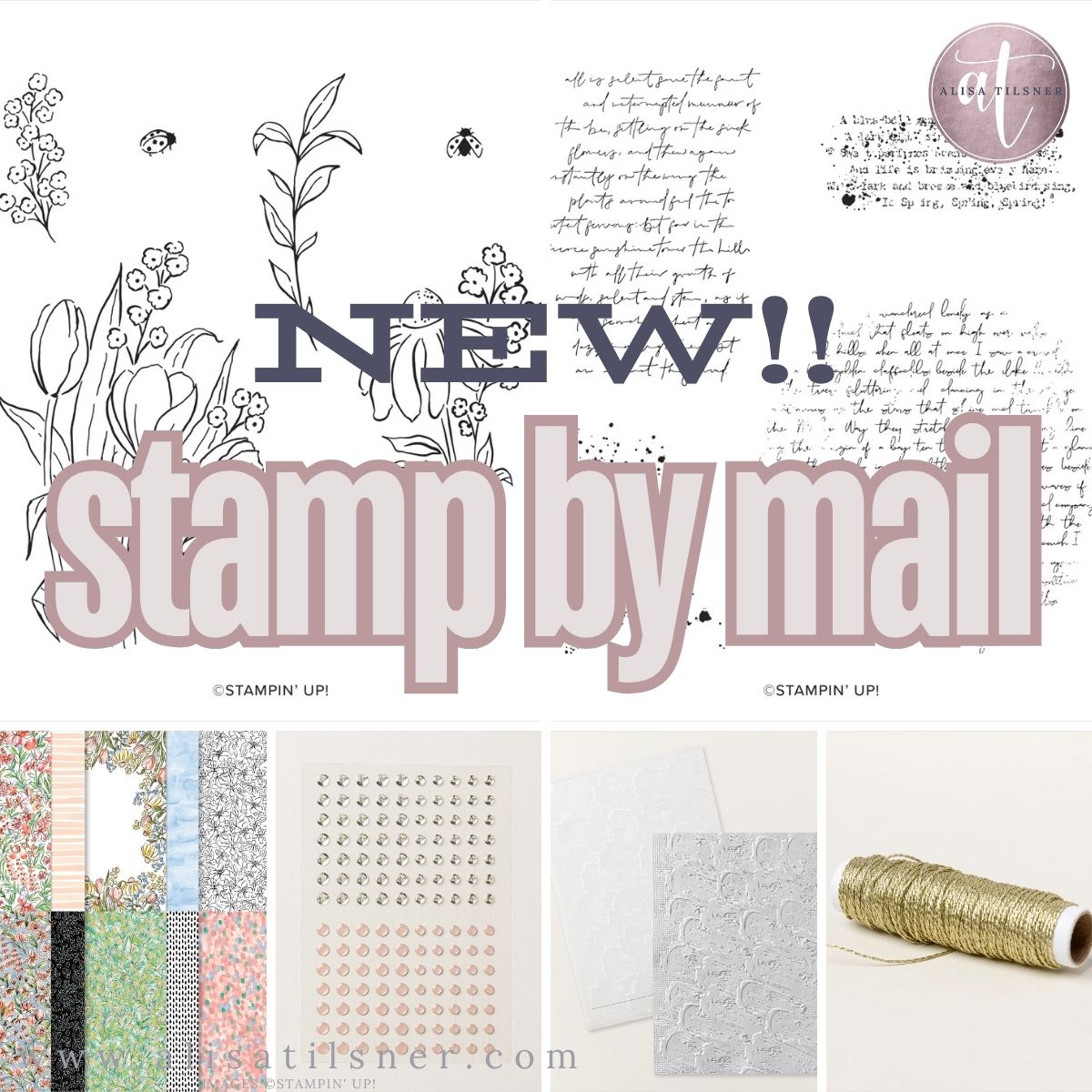 Mixed Florals Stamp by Mail