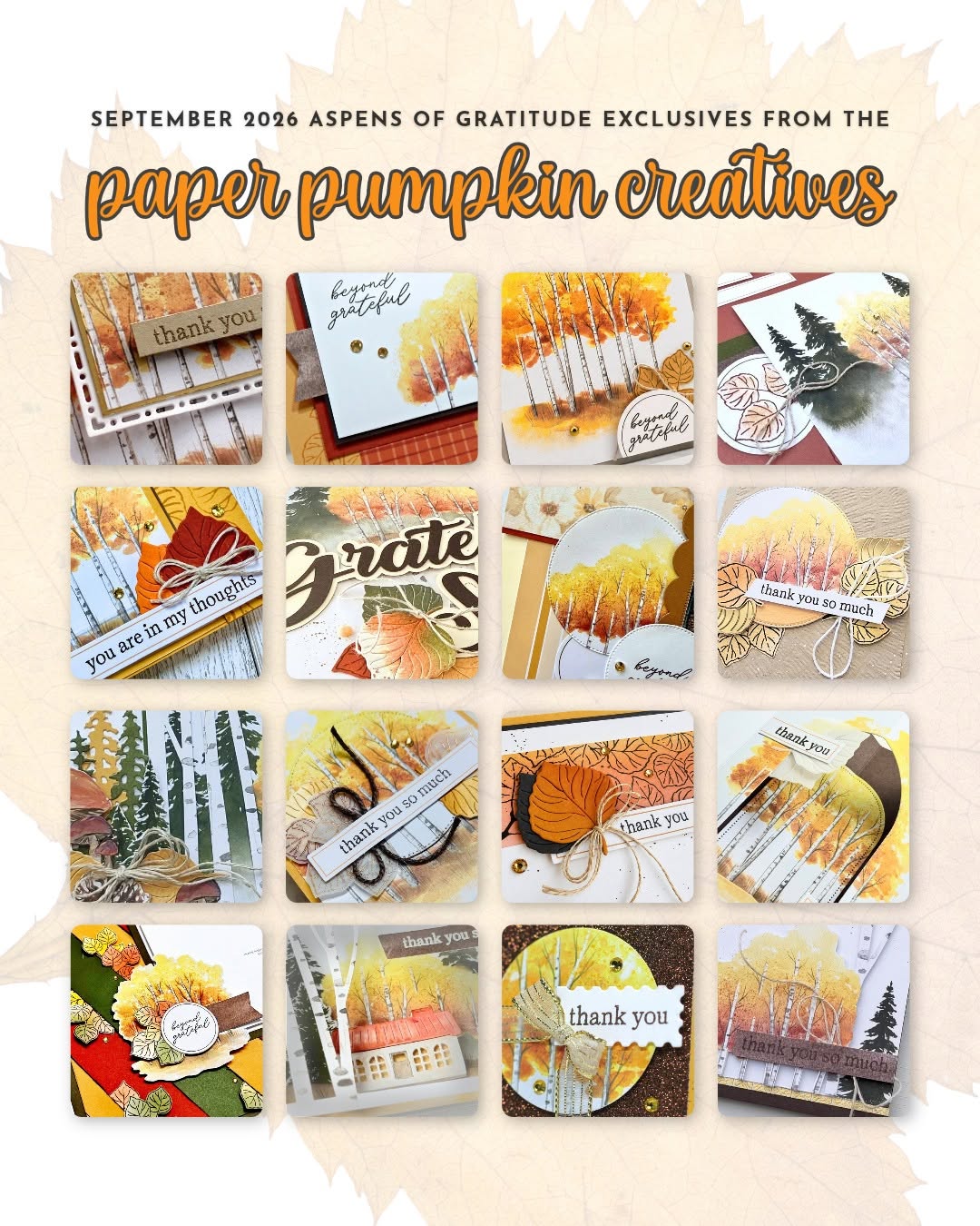 September 2026 Aspens of Gratitude Paper Pumpkin Creatives Bundle